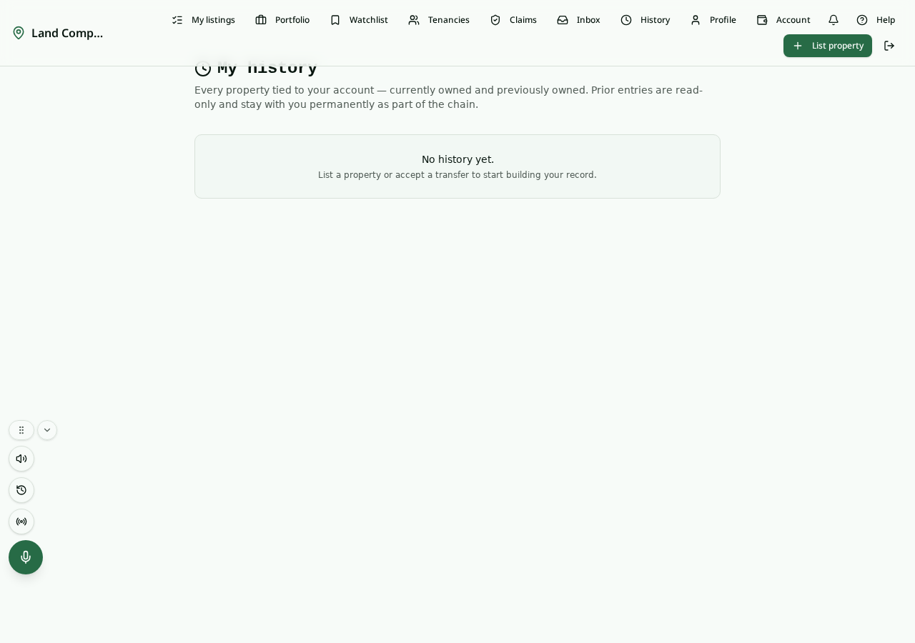 My history page