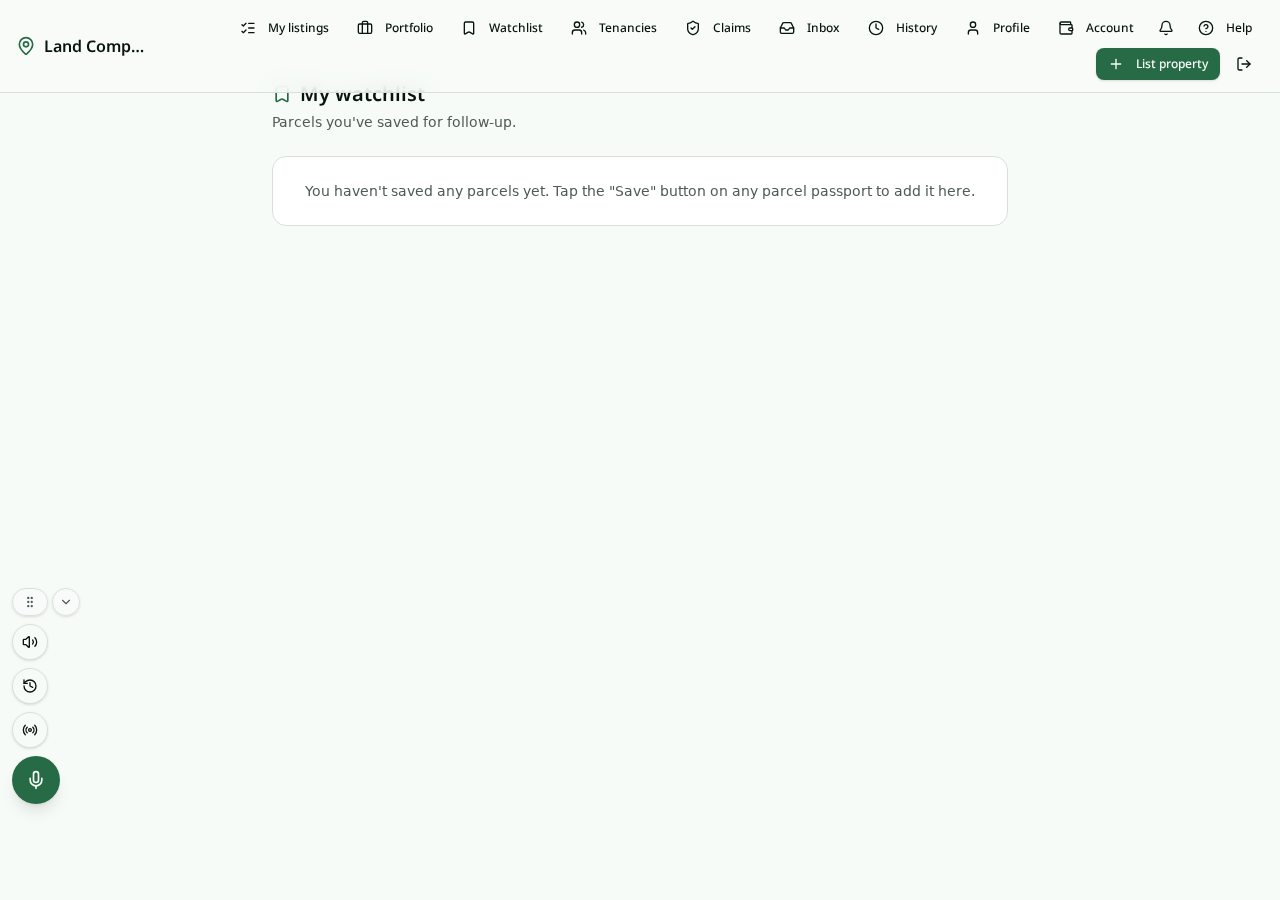 Watchlist page